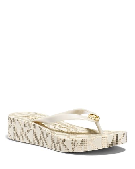 michael kors wedge flip flops.